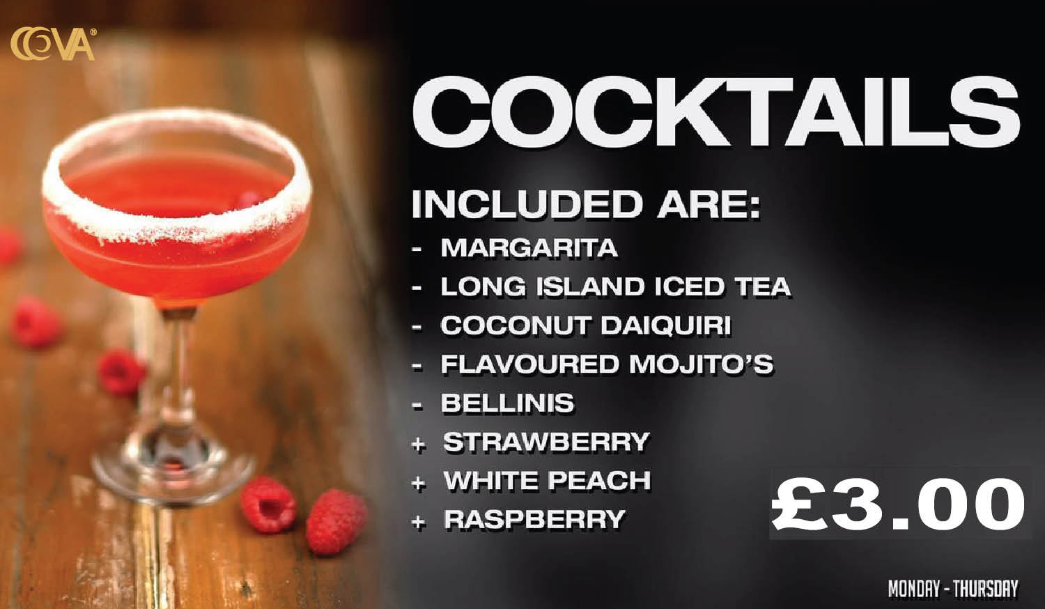 Offers Cova Bar Glasgow Cocktail Bar
